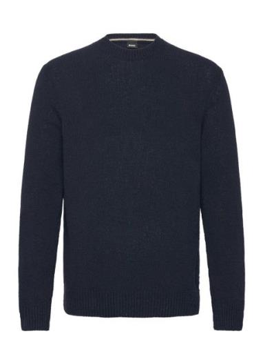 Tamirono Tops Knitwear Round Necks Navy BOSS