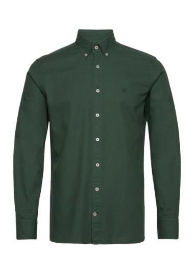 Garment Dyed Oxford Tops Shirts Casual Green Hackett London