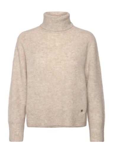 Mmaidy Thora Rollneck Knit Tops Knitwear Turtleneck Beige MOS MOSH