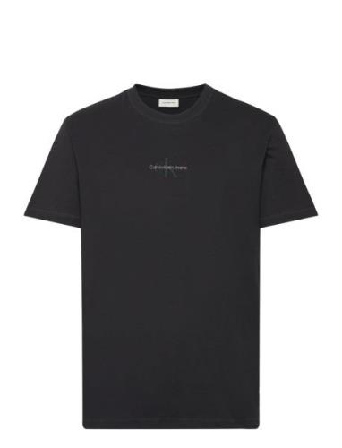 Monologo Tee Tops T-shirts Short-sleeved Black Calvin Klein Jeans