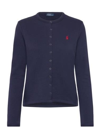 French Terry Cardigan Tops Knitwear Cardigans Blue Polo Ralph Lauren