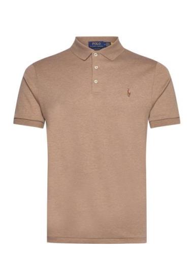 Custom Slim Fit Soft Cotton Polo Shirt Tops Polos Short-sleeved Beige ...