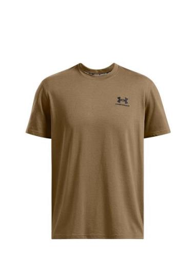 Ua M Logo Emb Heavyweight Ss Sport T-shirts Short-sleeved Brown Under ...