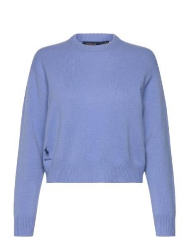 2/15 Wl/Ny/Cash Rws-Lsl-Plo Tops Knitwear Jumpers Blue Polo Ralph Laur...