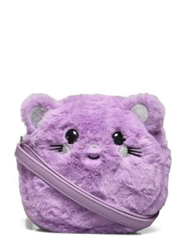 Bag Furry Animal Face Tote Laukku Purple Lindex