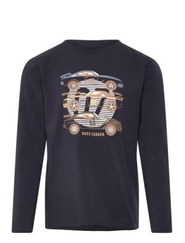 T-Shirt Ls Tops T-shirts Long-sleeved T-shirts Navy Minymo