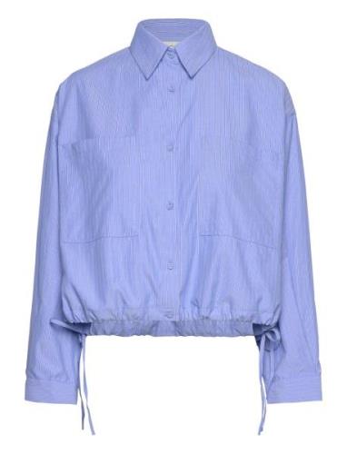 Travis Shirt Tops Shirts Long-sleeved Blue NORR