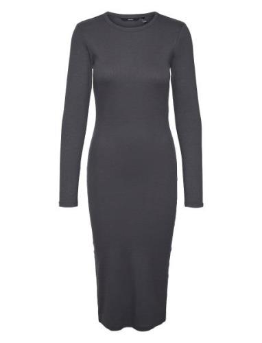 Vmmchloe Ls Calf Dress Ga Jrs Polvipituinen Mekko Grey Vero Moda Mater...