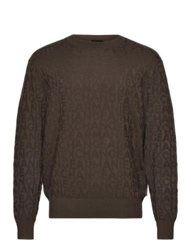 Pullover Tops Knitwear Round Necks Brown Armani Exchange