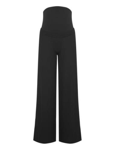 Olmemma Wide Pant Jrs Noos Bottoms Trousers Wide Leg Black Only Matern...