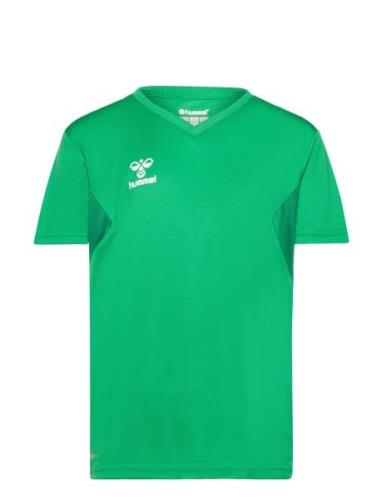 Hmlauthentic Pl Jersey S/S Kids Tops T-shirts Short-sleeved Green Humm...