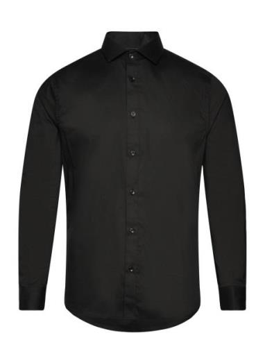 London Stretch Nano Shirt L/S Tops Shirts Business Black Clean Cut Cop...