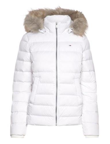 Tjw Basic Hooded Down Jacket Ext Vuorillinen Takki Topattu Takki White...