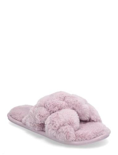 Willow Braided Fake Fur Slipper Aamutossut Tohvelit Pink Hunkemöller