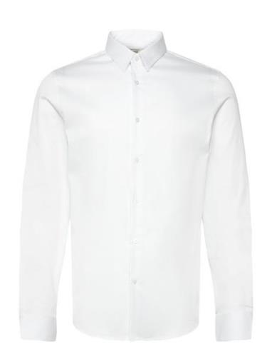 Super Slim-Fit Poplin Suit Shirt Tops Shirts Business White Mango