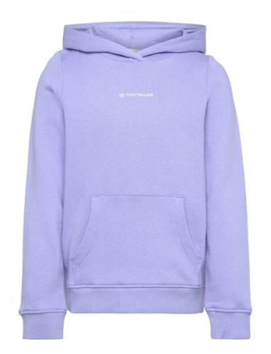 Logo Hoodie Tops Sweat-shirts & Hoodies Hoodies Purple Tom Tailor