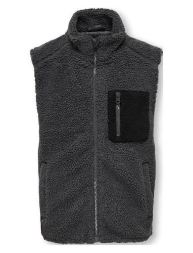 Kobarchie Teddy Vest Otw Toppaliivi Grey Kids Only