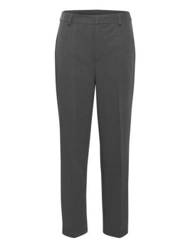 Kasakura Hw Zipper Pants Bottoms Trousers Straight Leg Grey Kaffe