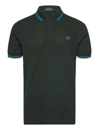 Twin Tipped Fp Shirt Tops Polos Short-sleeved Green Fred Perry