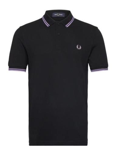 Twin Tipped Fp Shirt Tops Polos Short-sleeved Black Fred Perry