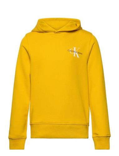 Small Monogram Hoodie Tops Sweat-shirts & Hoodies Hoodies Yellow Calvi...