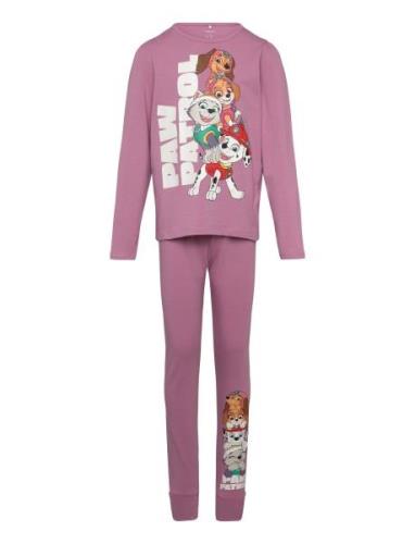 Nmfakiri Pawpatrol Ls Nightset Noos Cplg Pyjamasetti Pyjama Pink Name ...