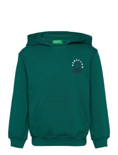 Sweater W/Hood Tops Sweat-shirts & Hoodies Hoodies Green United Colors...