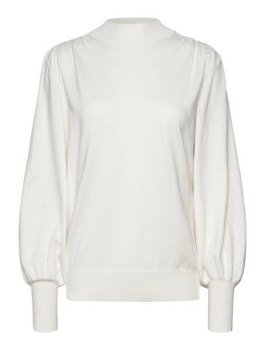 Msilma Mock Neck Pullover Tops Knitwear Jumpers Cream Minus