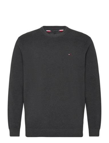 Essential Structure Crew Neck Tops Knitwear Round Necks Grey Tommy Hil...