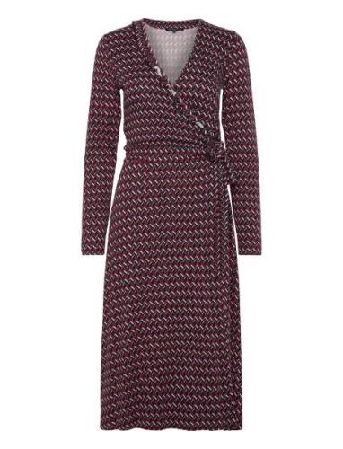 Elisa Harlekin Wrap Dress Polvipituinen Mekko Red Ilse Jacobsen