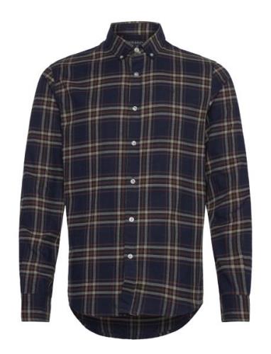 Ned Checked Shirt Tops Shirts Casual Navy Sebago