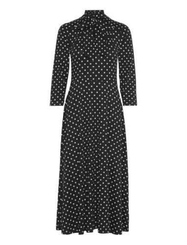 Julienne Dot Dress Polvipituinen Mekko Black Jumperfabriken