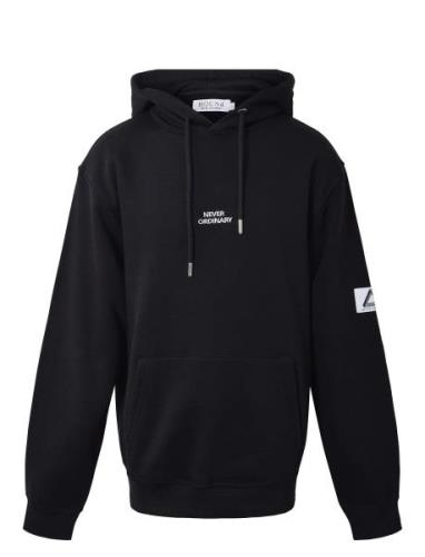 Hoodie W/Label Tops Sweat-shirts & Hoodies Hoodies Black Hound