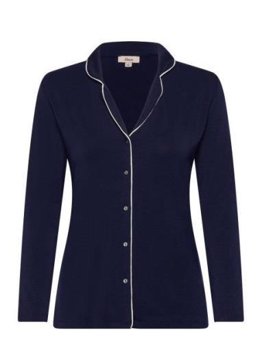 Molly Piping - Pyjama Shirt Toppi Navy Etam