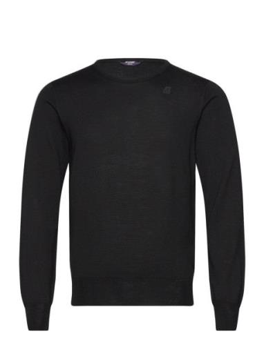 Sebastien Merino Tops Knitwear Round Necks Black K-Way