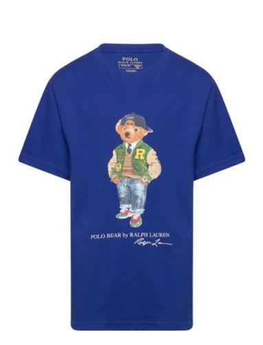 Polo Bear Cotton Jersey Tee Tops T-shirts Short-sleeved Blue Ralph Lau...