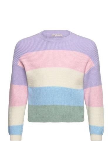 Kmgsandy L/S Stripe Pullover Knt Tops Knitwear Pullovers Multi/pattern...