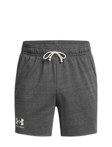 Ua Rival Terry 6In Short Sport Shorts Sport Shorts Grey Under Armour