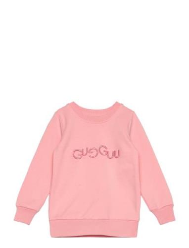 Logo Sweatshirt Tops Sweat-shirts & Hoodies Sweat-shirts Pink Gugguu