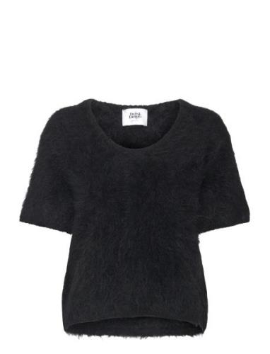 Juliana Short Sleeve Knit Tops Knitwear Jumpers Black Twist & Tango