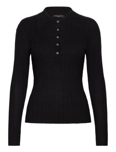 Anem Bbcathrin Knit Blouse Tops T-shirts & Tops Long-sleeved Black Bru...