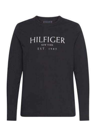 Big Hilfiger Ls Tee Tops T-shirts Short-sleeved Black Tommy Hilfiger