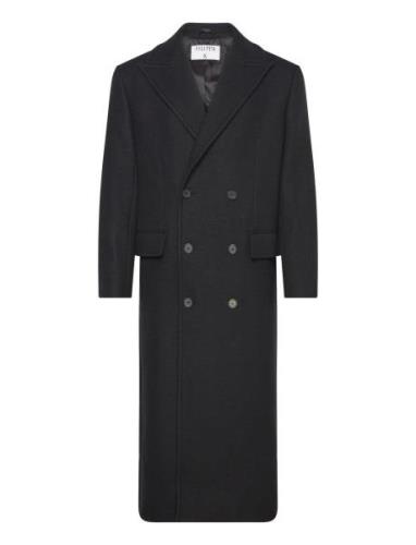 Double Breasted Wool Coat Villakangastakki Pitkä Takki Black Filippa K