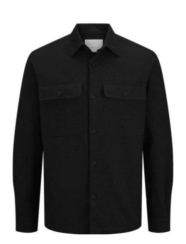 Jprraymond Melange Solid Ls Overshirt Sn Tops Overshirts Black Jack & ...