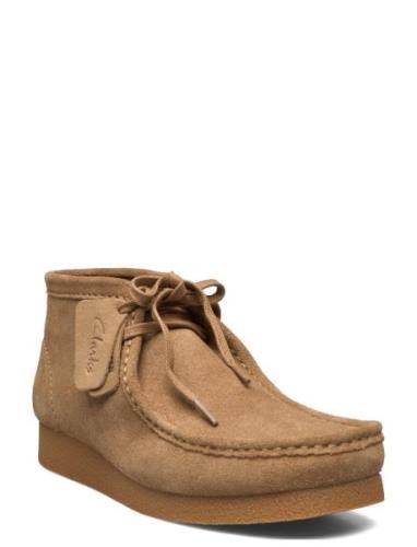 Wallabeeevo Bt Desert-kengät Nauhakengät Beige Clarks