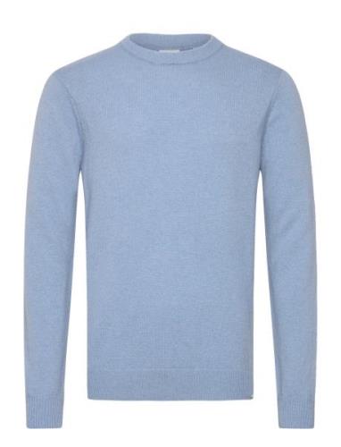 Sddyllon Ls2 Tops Knitwear Round Necks Blue Solid