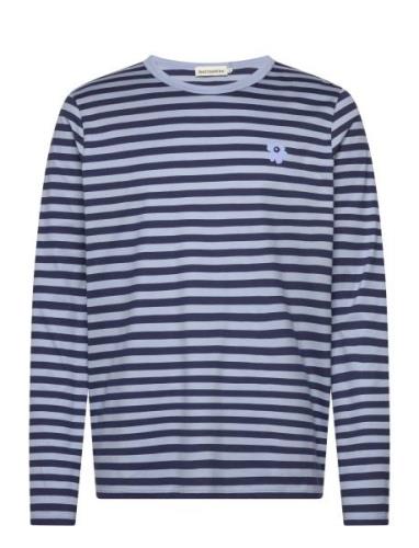 Tasaraita Men Ls Tops Shirts Long-sleeved Blue Marimekko