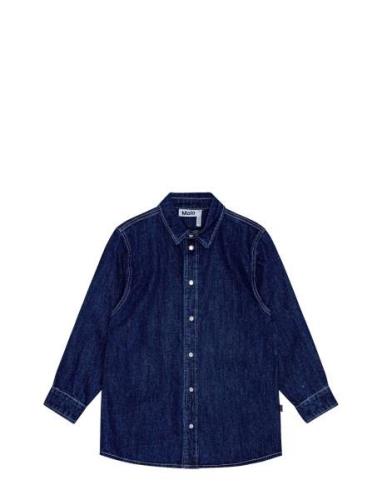 Rain Tops Shirts Long-sleeved Shirts Navy Molo