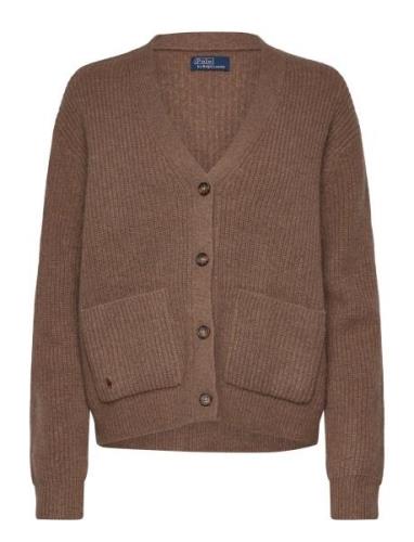 Wool-Cashmere V-Neck Cardigan Tops Knitwear Cardigans Brown Polo Ralph...