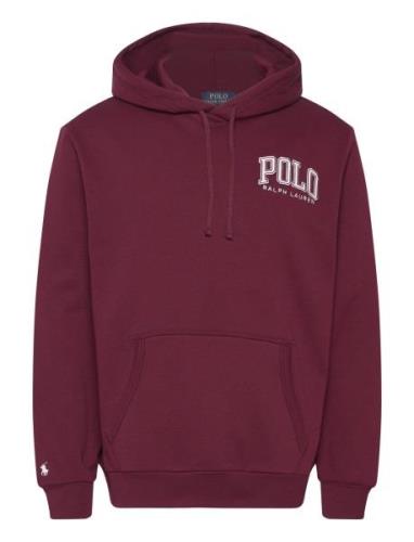 Logo Fleece Hoodie Tops Sweat-shirts & Hoodies Hoodies Burgundy Polo R...